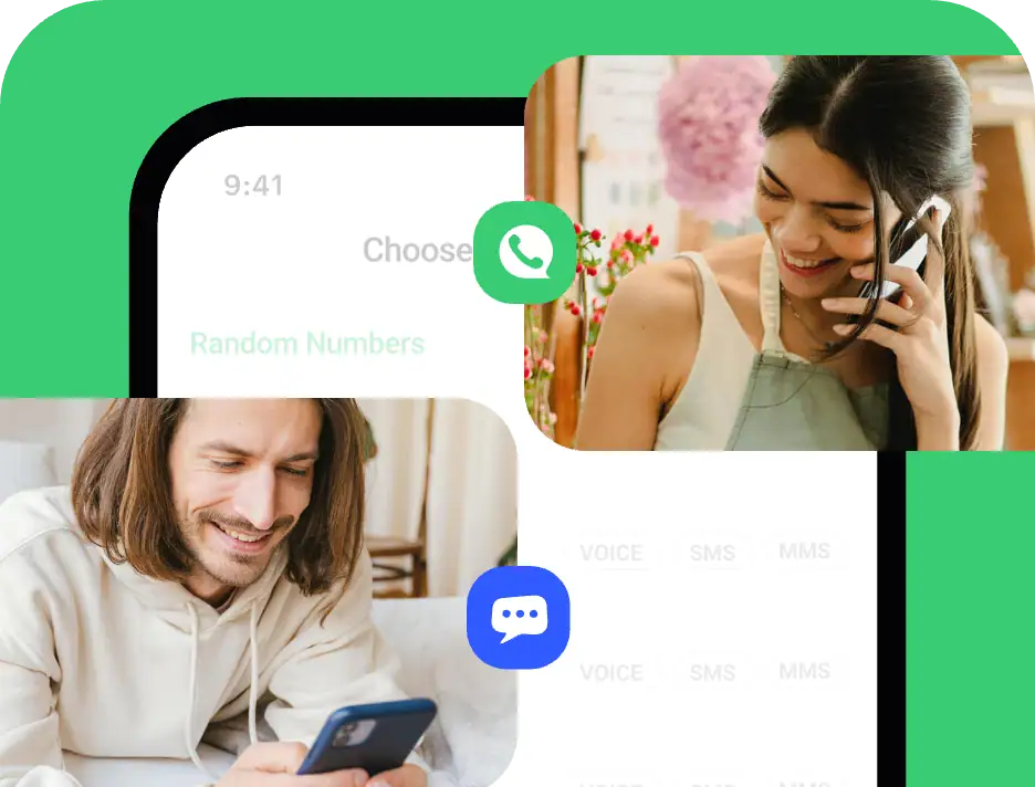 Easy, secure communication via phone numbers.