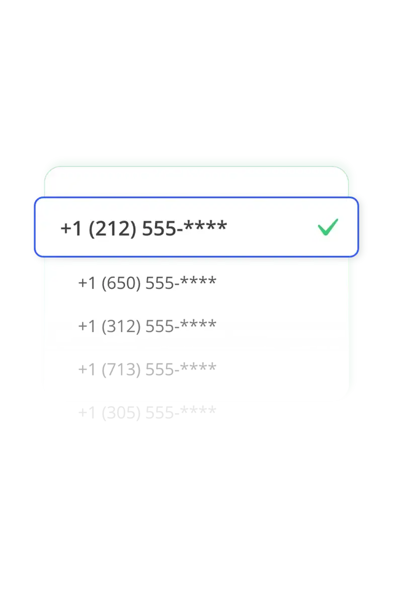 Securely hide the middle digits of phone numbers for privacy with TrueNumber verification. Easy to use, reliable, with options for different country codes. Perfect for safeguarding personal information.